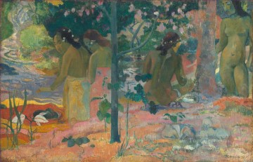the bath of psyche Painting - The Bathers Paul Gauguin nude